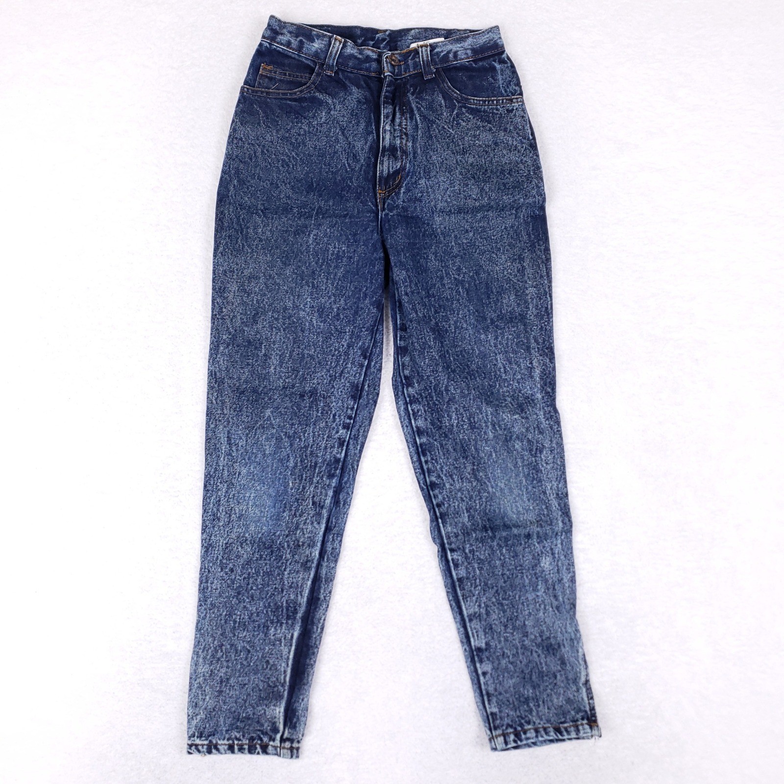 Made In The Shade Vintage Acid Wash High Waist Ankle Zip Mom Jeans Blue Size 7