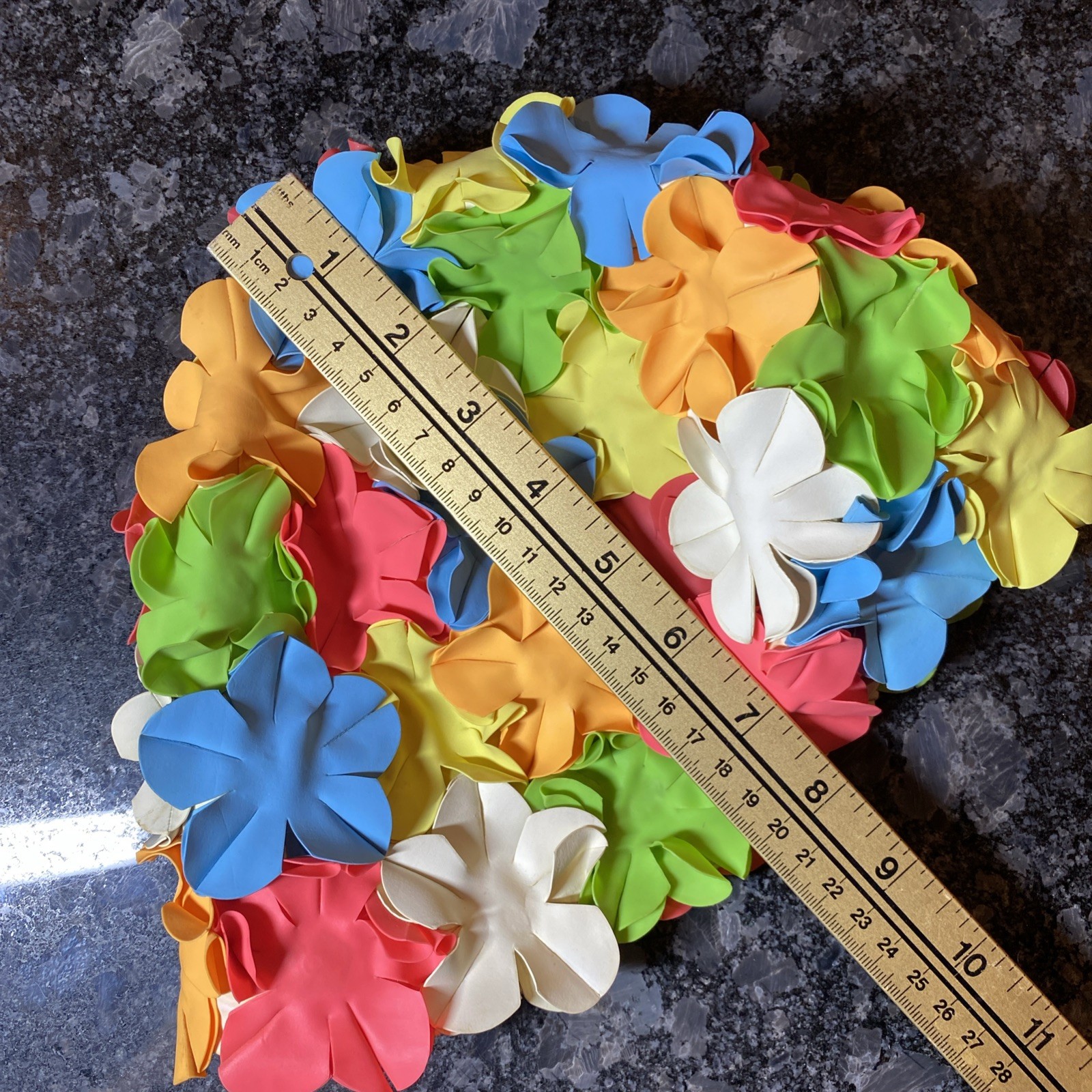 Vintage Swim Cap Flower Multicolor Rubber Petal 1960s Retro Style Bathing Cap