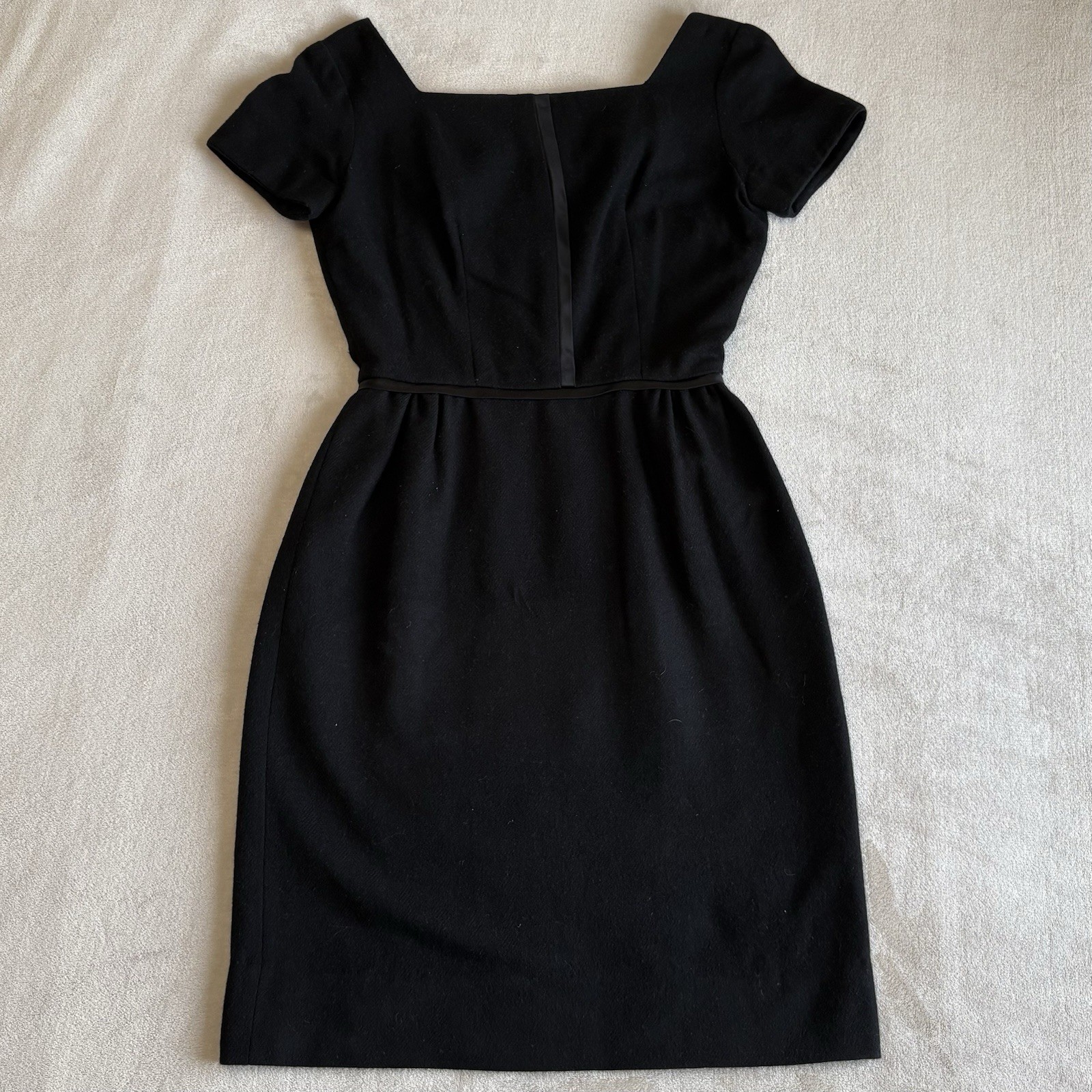 Vintage 60s Helen Whiting Black Mini Dress Size Small