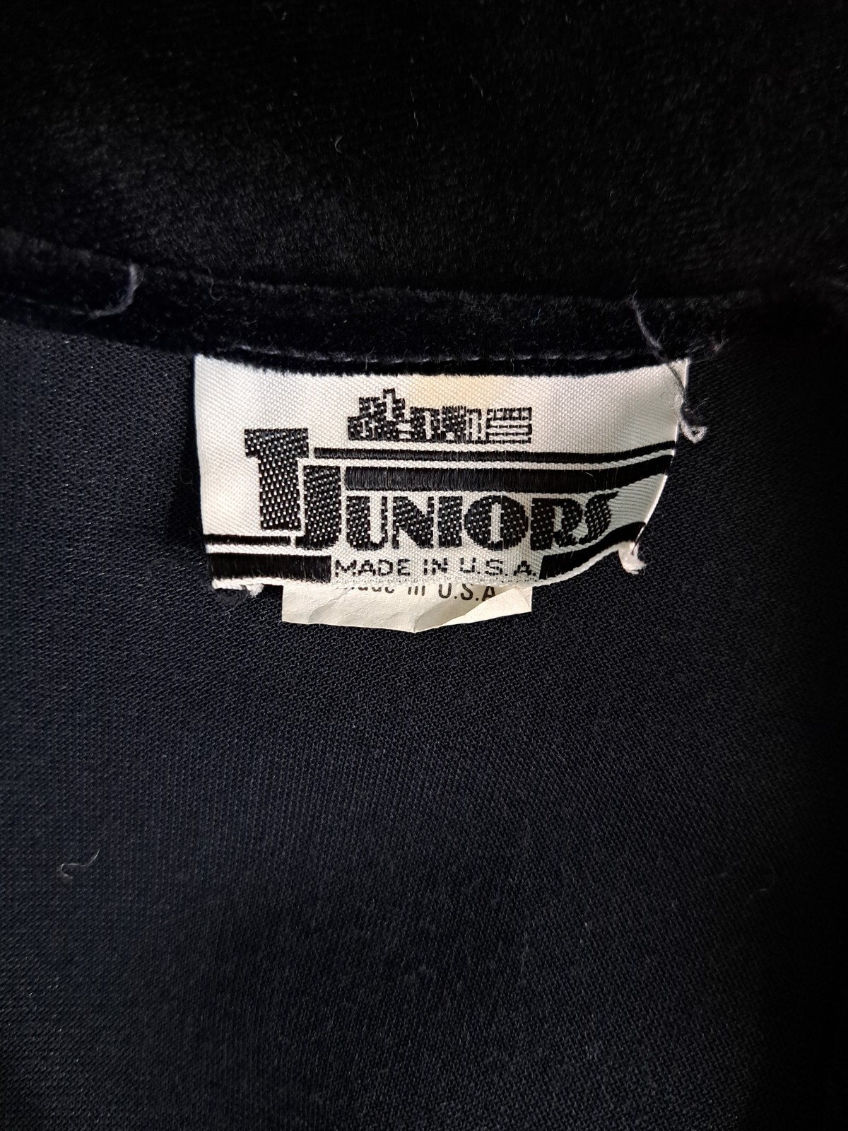 Vintage 1990s TJuniors Black Velvet Velour Jumpsuit XS/S V-Neck