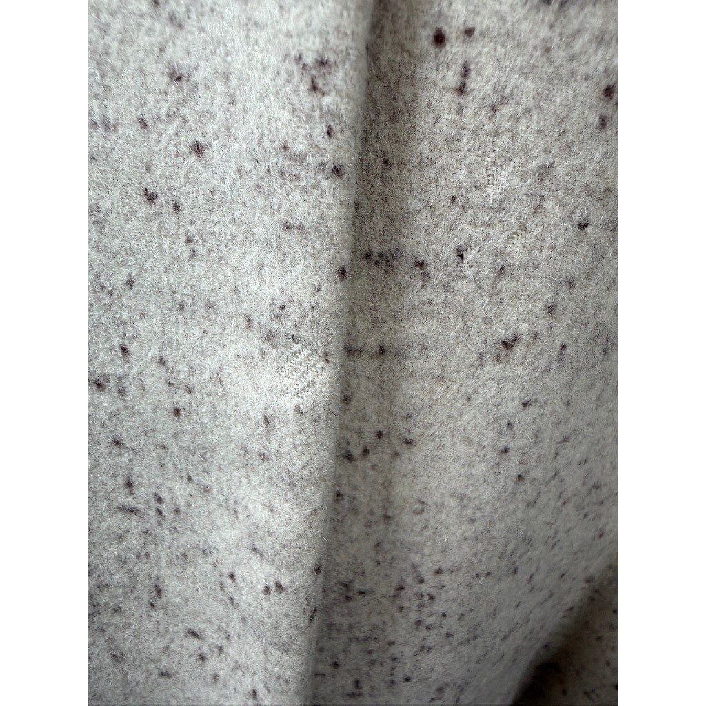 Bill Blass Neiman Marcus Vintage 90s Cream Speckled Cashmere Wool Coat Womens 14