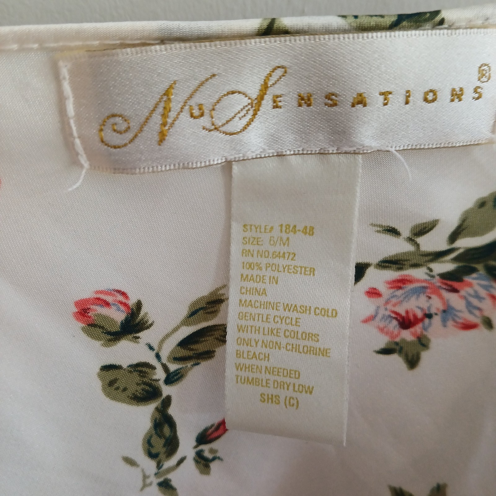 Vintage LCA Intimates Nu Sensations Satin & Lace Camisole Lingerie Size 6M