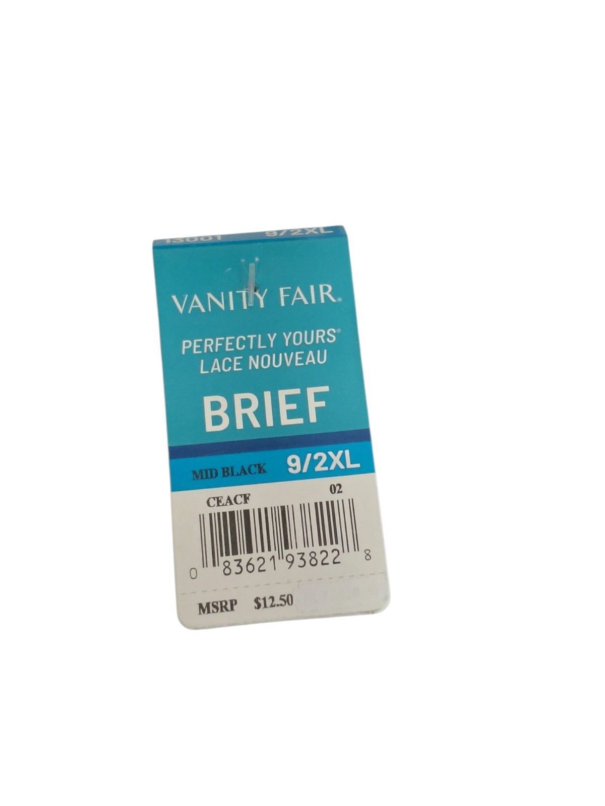 Vintage Vanity Fair Brief Mid Black Size 9/2XL