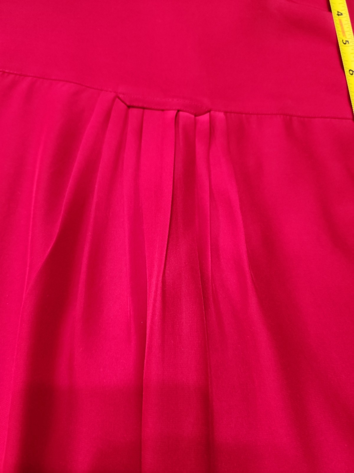 Vintage Blouse KIKIT Maurice Sasoon Sz S 100% Silk Red Long Sleeve Button Up…