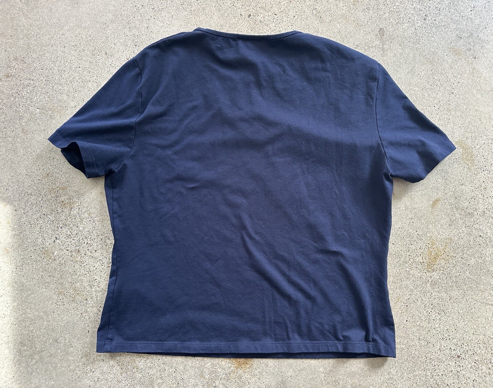 Vintage St. John Sport by Marie Gray Solid Navy Blue Top Size M Made in USA