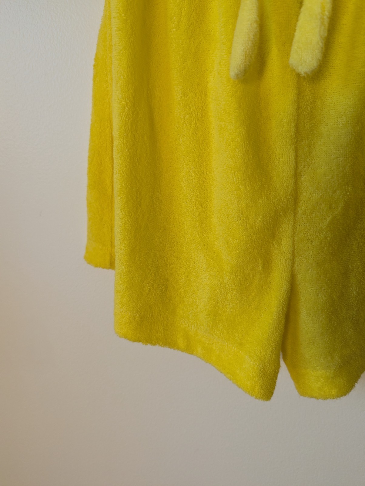 Vtg Rare 70s Y2k Sears Terrycloth Short Yellow Romper Tube top Bandeau XS-SM