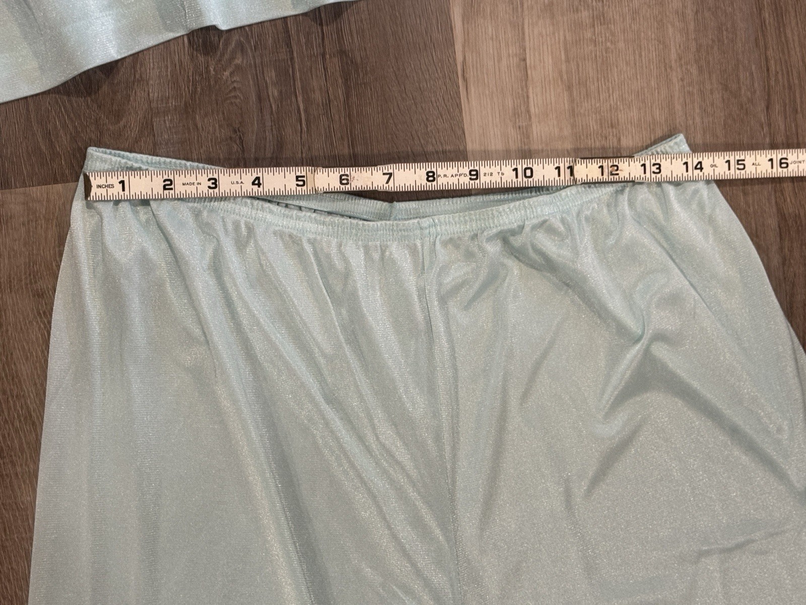 Vintage Vasarette Baby Blue Pajama Set Short Sleeve Pants Sz L