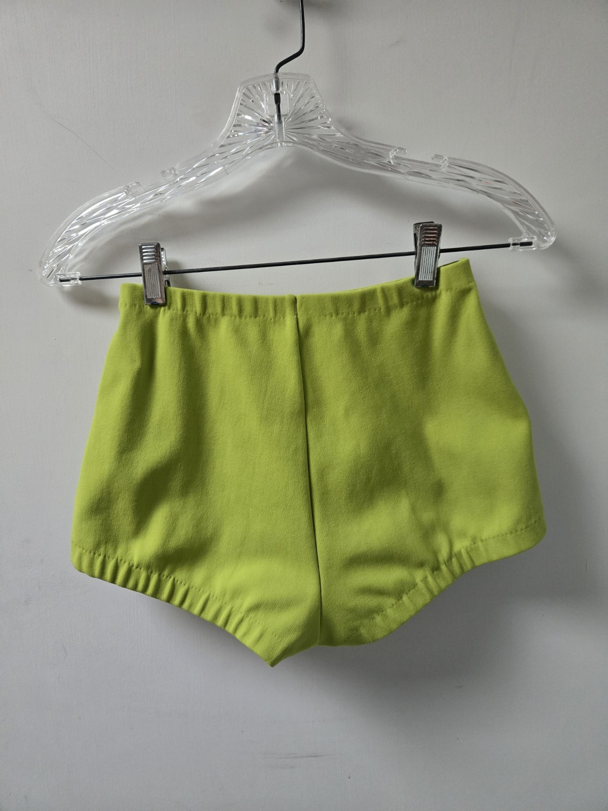 Vintage Bathing Suit Mod Green Orange Yellow Dots 2 Piece 34 Sz 12 M 1960s 70s