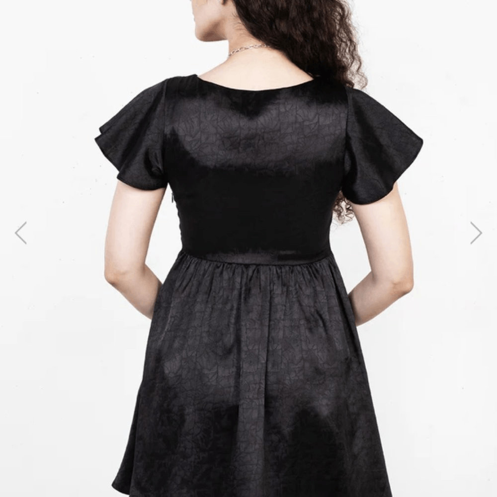 Disturbia Dorian Black Goth Mini Dress Womens Size 4 NWT UK 8 NEW with TAGS