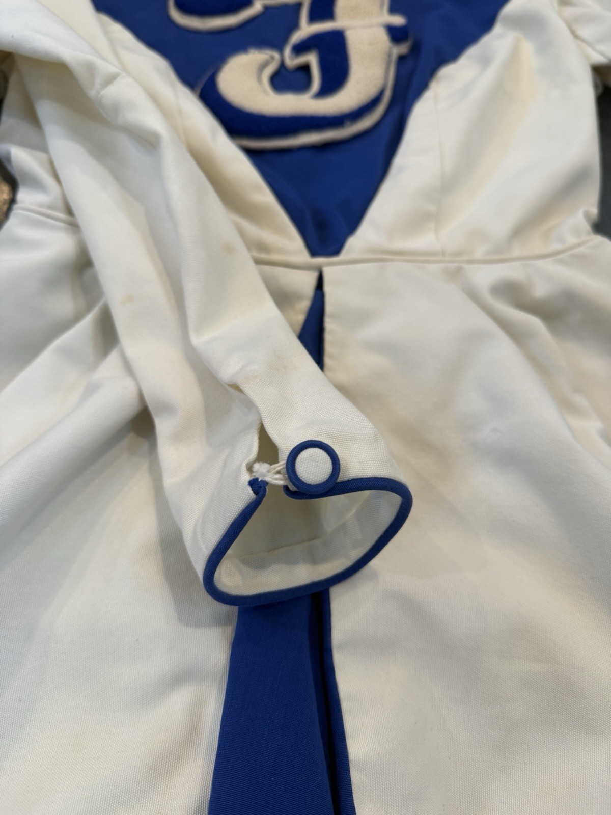 Vintage 1950-60s Cheerleading Uniform Outfit Heavy High Quality Blue & White