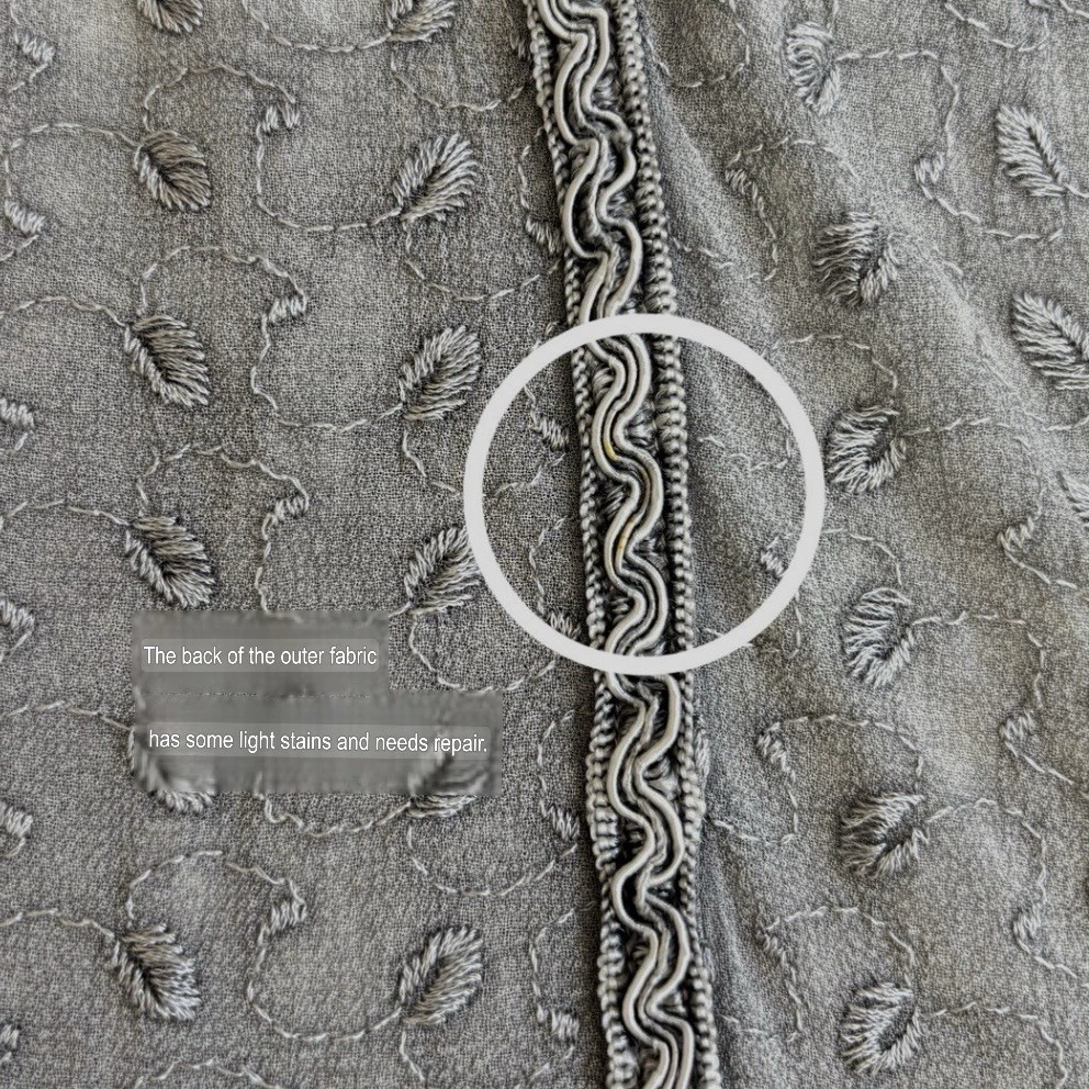 Vintage Silver Gray Boho Tunic Top Textured Long Sleeve Hippie Fairy Grunge