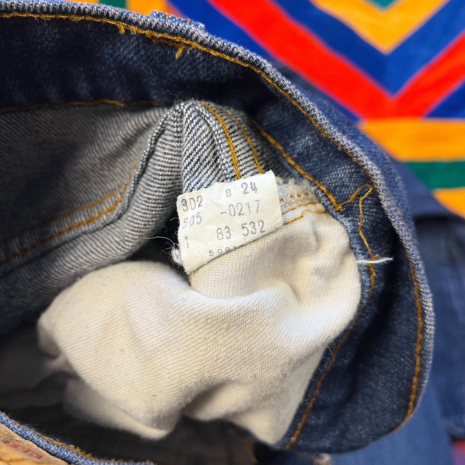 Lot 2 Vintage Levis Jeans Acid Washed Blue Student Fit 701 Dark Blue 505 90s 27