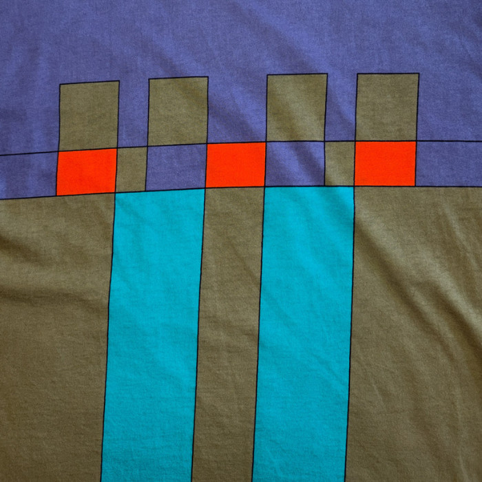 Vintage IXSPA Jamie Sadock 100% Cotton Geometric Color Block Abstract Top 80s