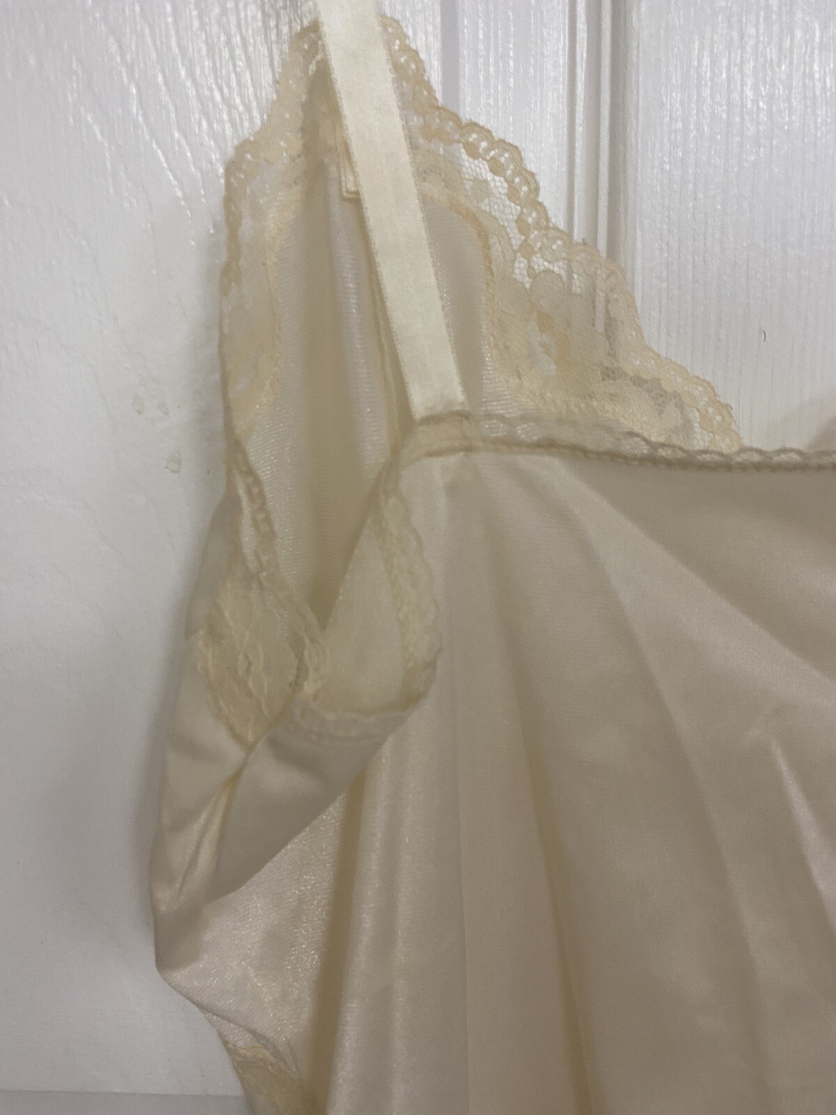 Movie Star Lace Trim Nylon Camisole Vintage Cami Size M Made In USA