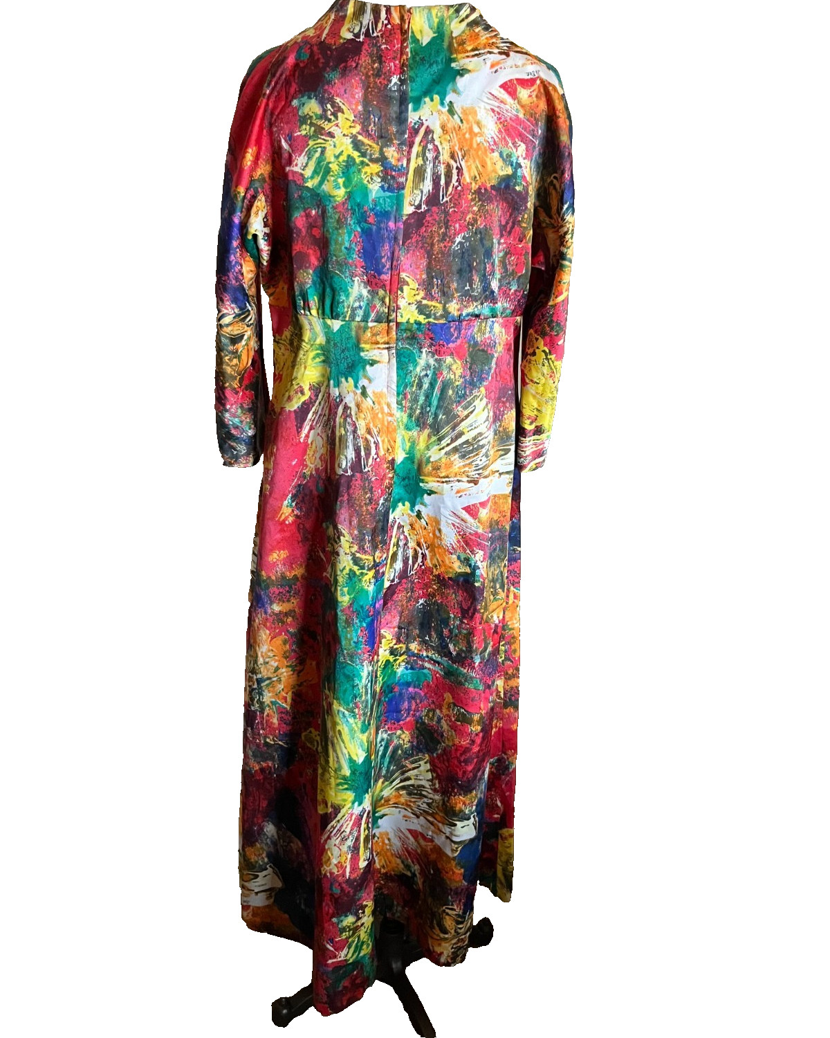 Tori Richard Honolulu Hawaiian Dress Vintage Maxi Hong Kong Colorful Size M/L