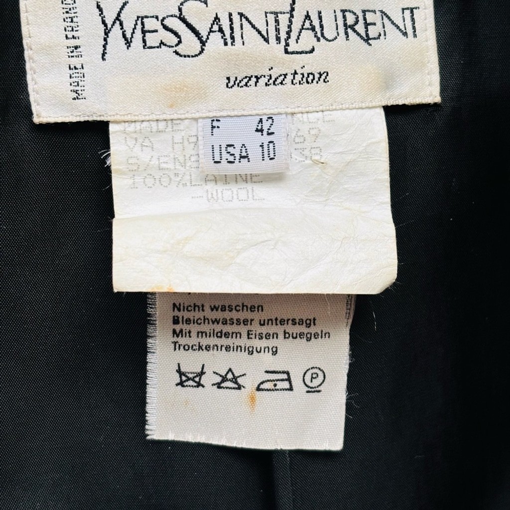 Yves Saint Laurent Vintage Wool Blazer Classic Tailored Designer Luxury Jacket