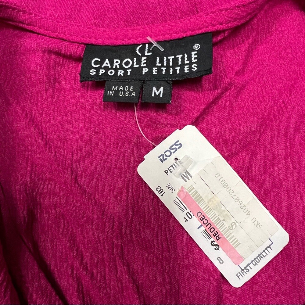Carol Little Sport hot pink tank with sequins sz M petites Tandoori Star