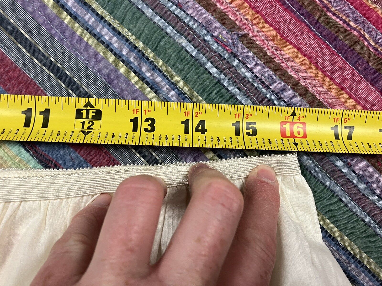 Vintage FIGURFIT 24-32” Poly Nylon LACE Hem lingerie slip 23” Length USA