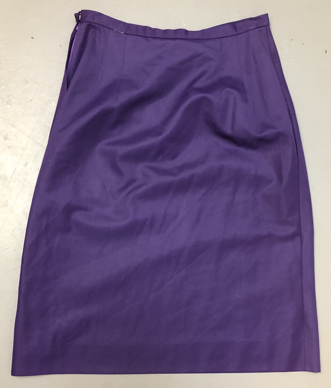 Vintage 1960s Purple Jersey Pencil Skirt Majestic 60s Union Made