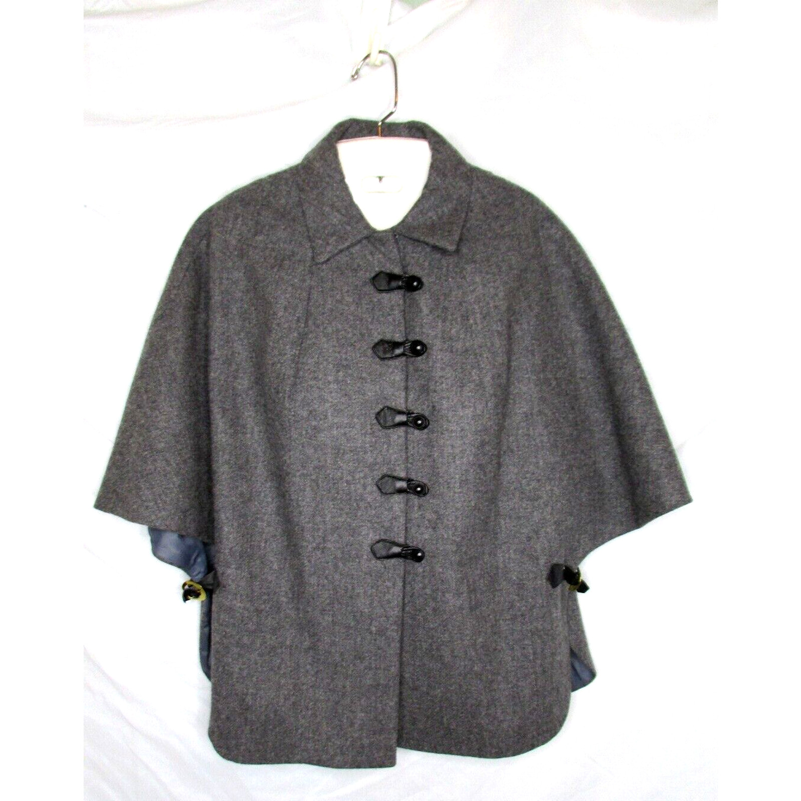 Minx Modes Gray Tweed Cape Capelet Juniors Size 12-13 Vintage 1950s