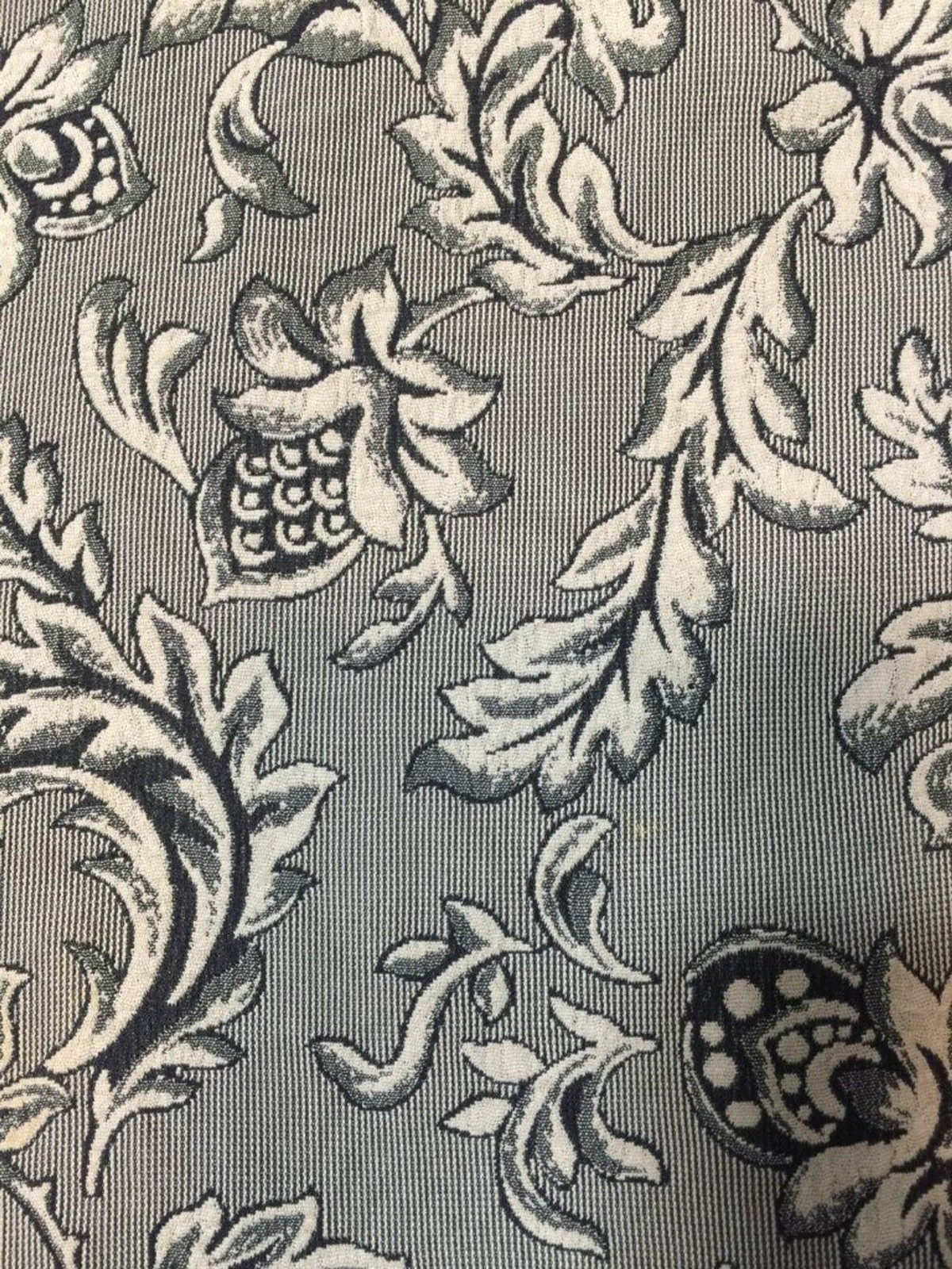 Vintage GIORGIO ARMANI Le Collezioni Jacquard Blouse Jacket Grey Floral, size 8