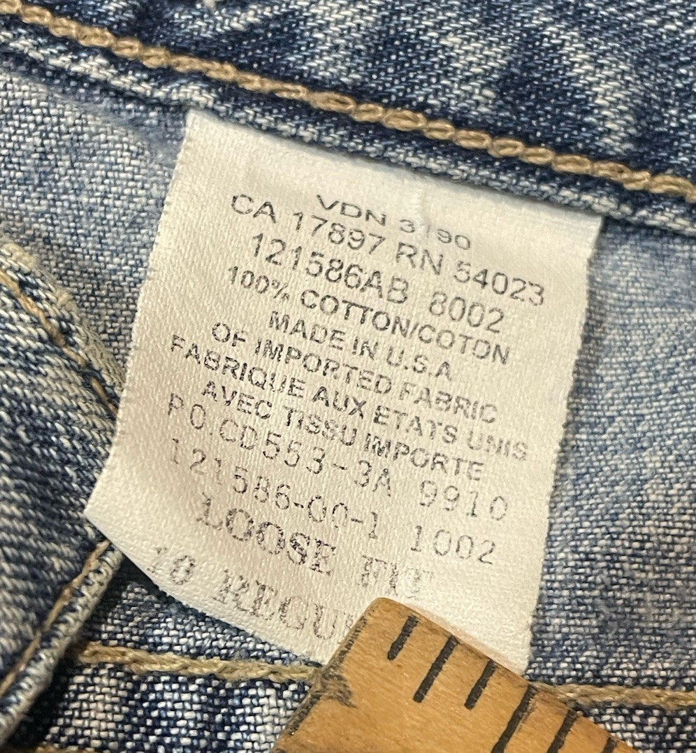 Vintage GAP Jeans 10 Loose Fit Baggy Button Fly Made In USA 90’s Grunge