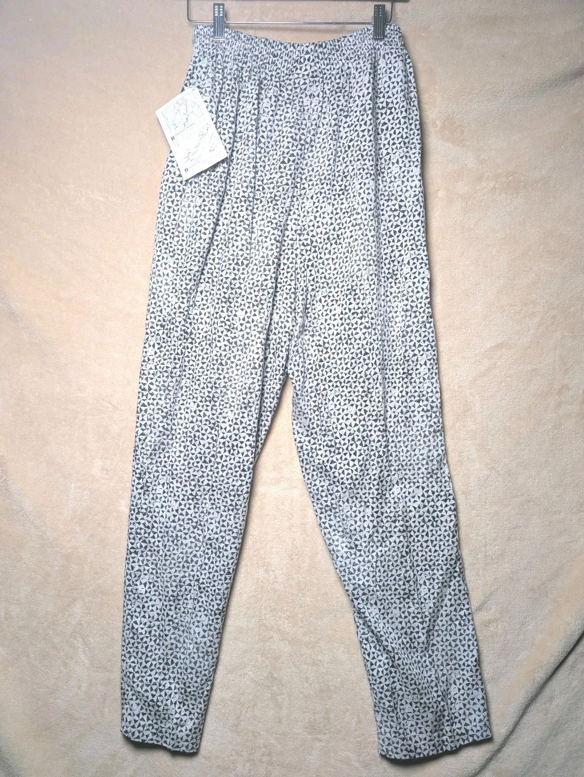 NWT Vintage 80s Women’s Venezia Vitale Trouser Abstract USA MADE Sz 2 Very Light