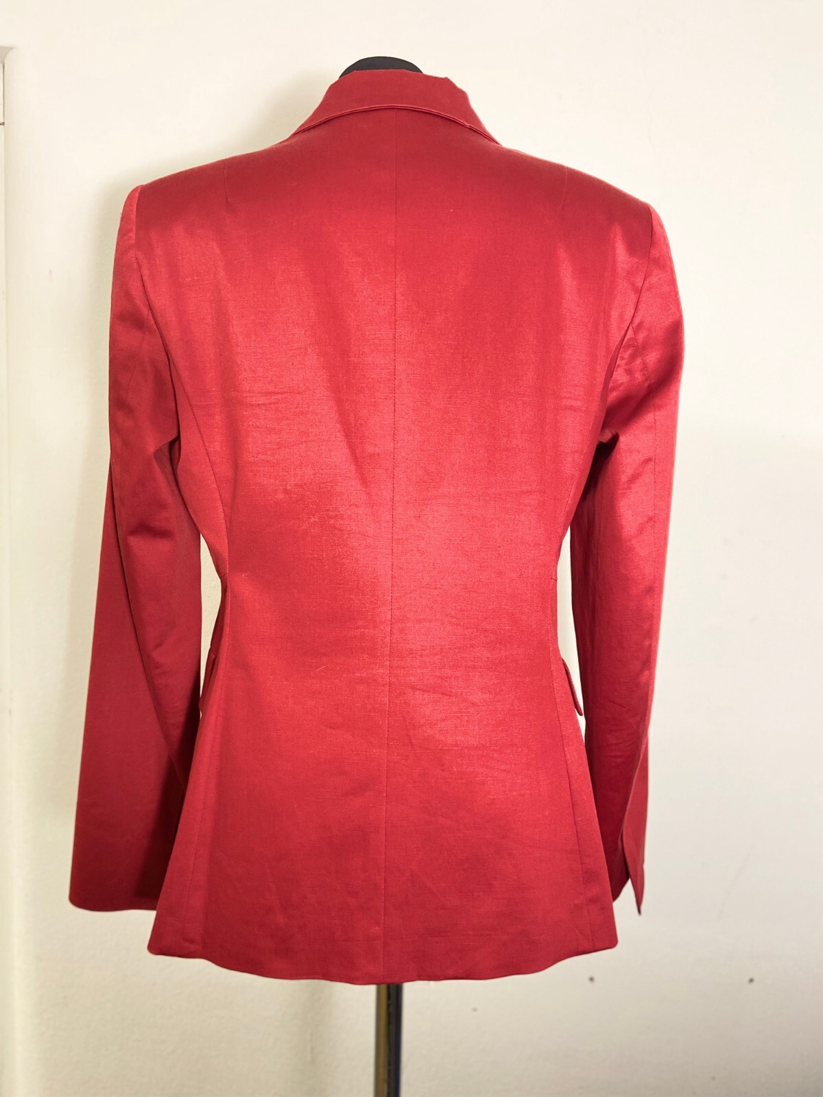 Womens Vintage 90s blazer by Max&Co | Stunning Red cotton and linen Blazer