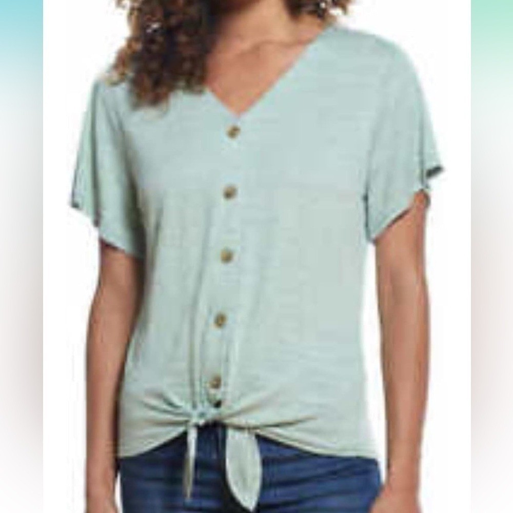 Weatherproof Vintage Woman’s Tie Front Blouse Size L