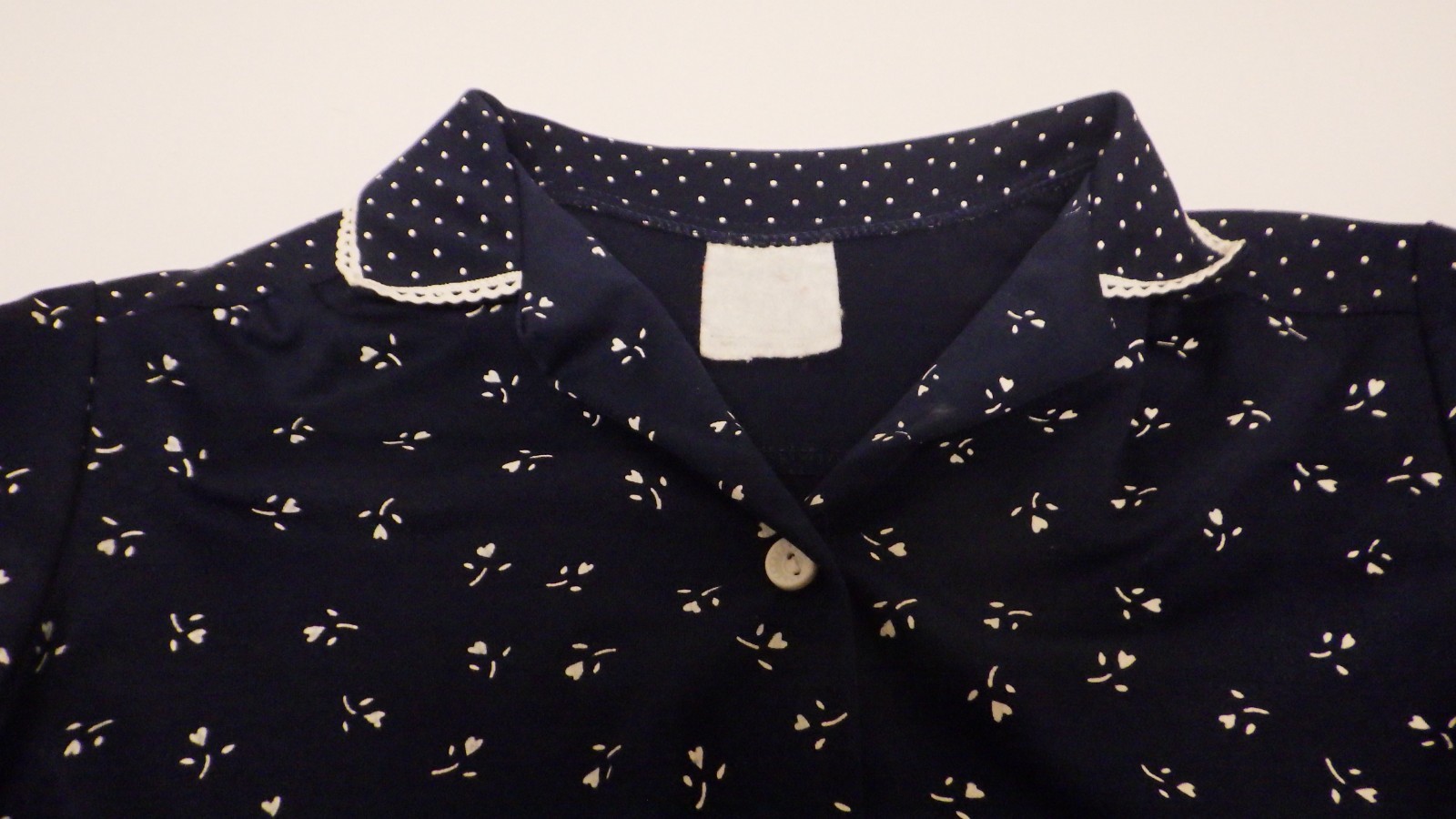 Vintage 70s 80s Boho Blue Shirtdress S Button Up Cap Sleeve Fit Flare Retro