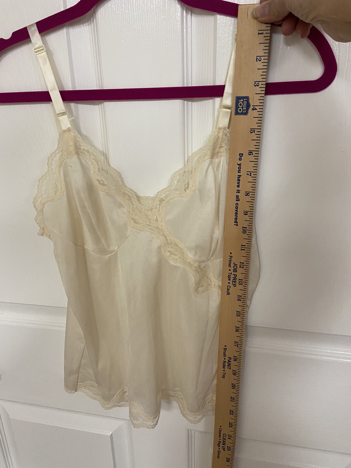 Movie Star Lace Trim Nylon Camisole Vintage Cami Size M Made In USA