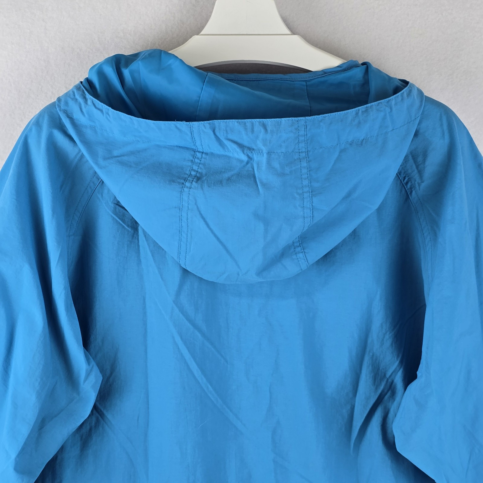 Eddie Bauer Windbreaker 1/4 Zip Pullover Jacket Sz L Y2K Nylon Teal Pink Retro