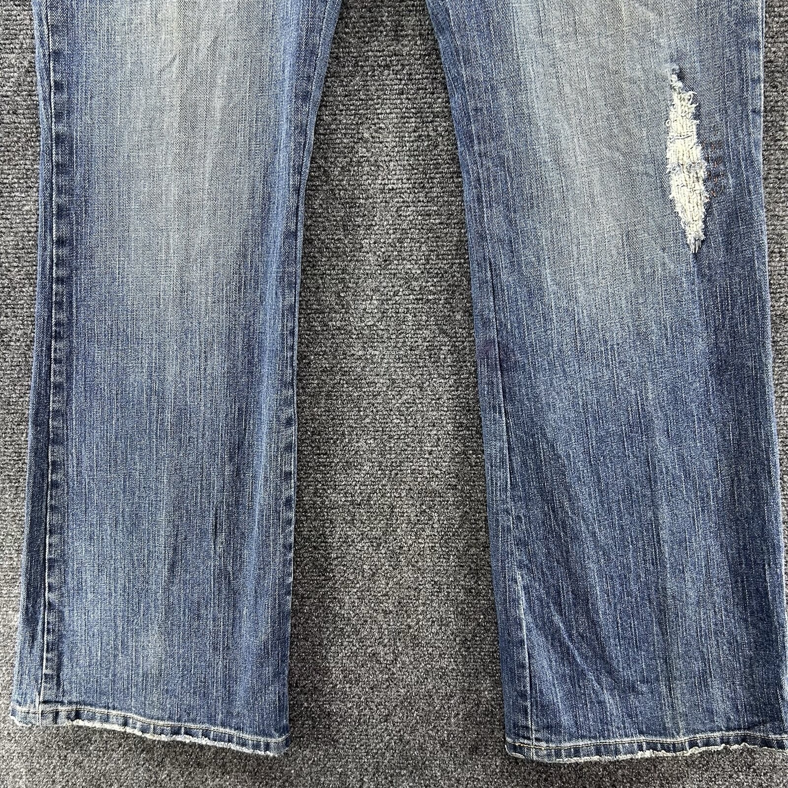 VTG American Eagle Jeans Womens 12 Reg Stretch Boot Denim Embroidered Sequin 90s