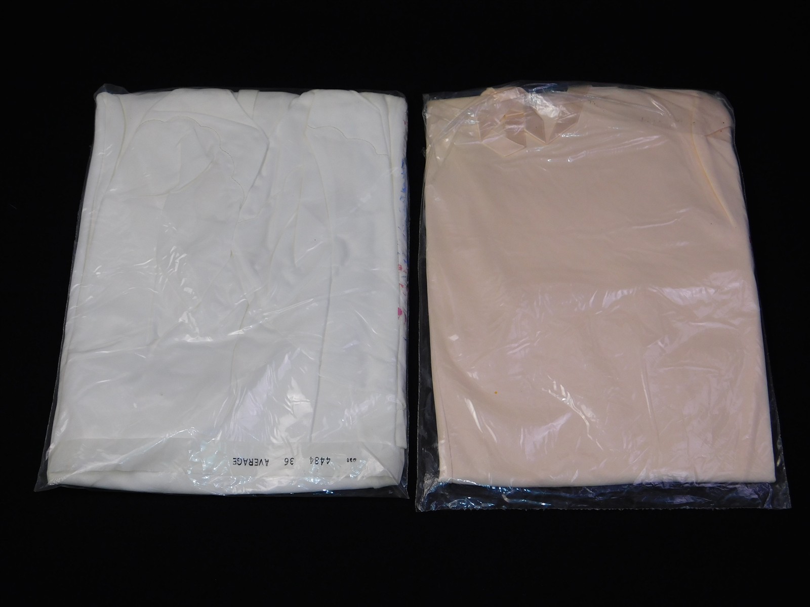 2 Vintage 1960s SEARS CHARMODE Peach White Nylon Tricot Full Slip Size 36 NOS
