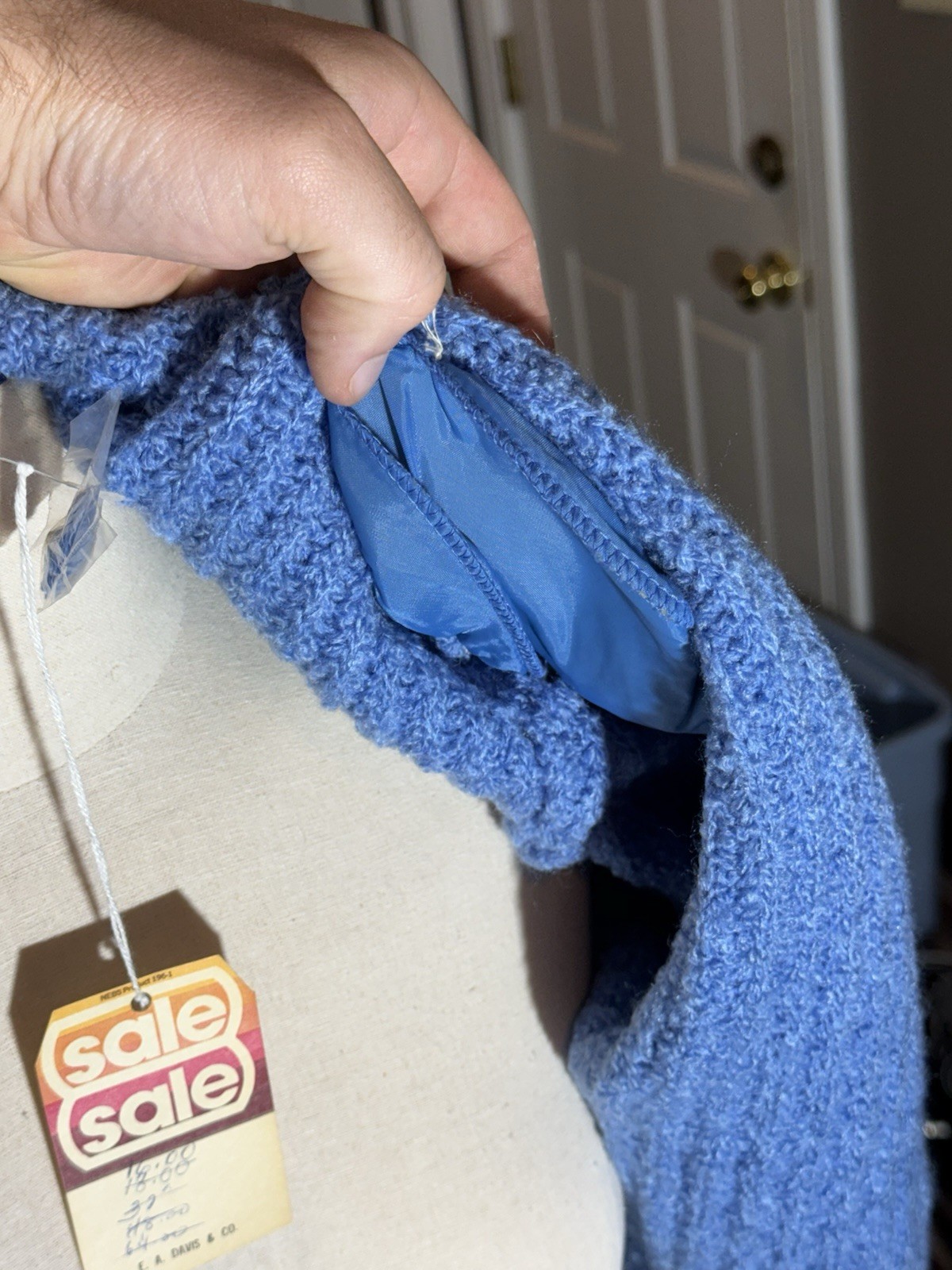 Tanner XL Acrylic Light Blue Sweater (vintage New Old Stock, 90s)