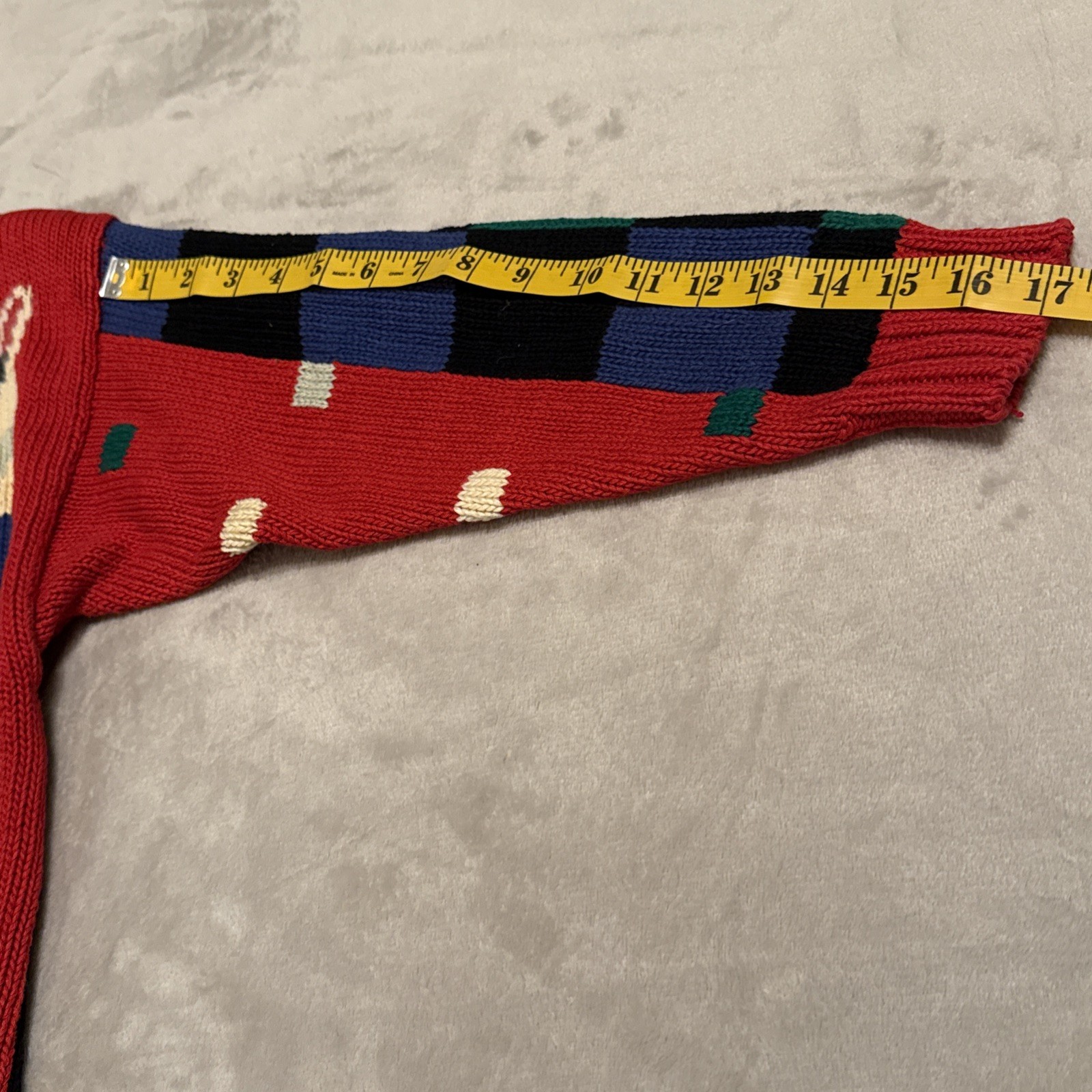 Vintage Lisa Nichols Ugly Christmas Sweater Cardigan Sz S Red Cotton 1988 Santa