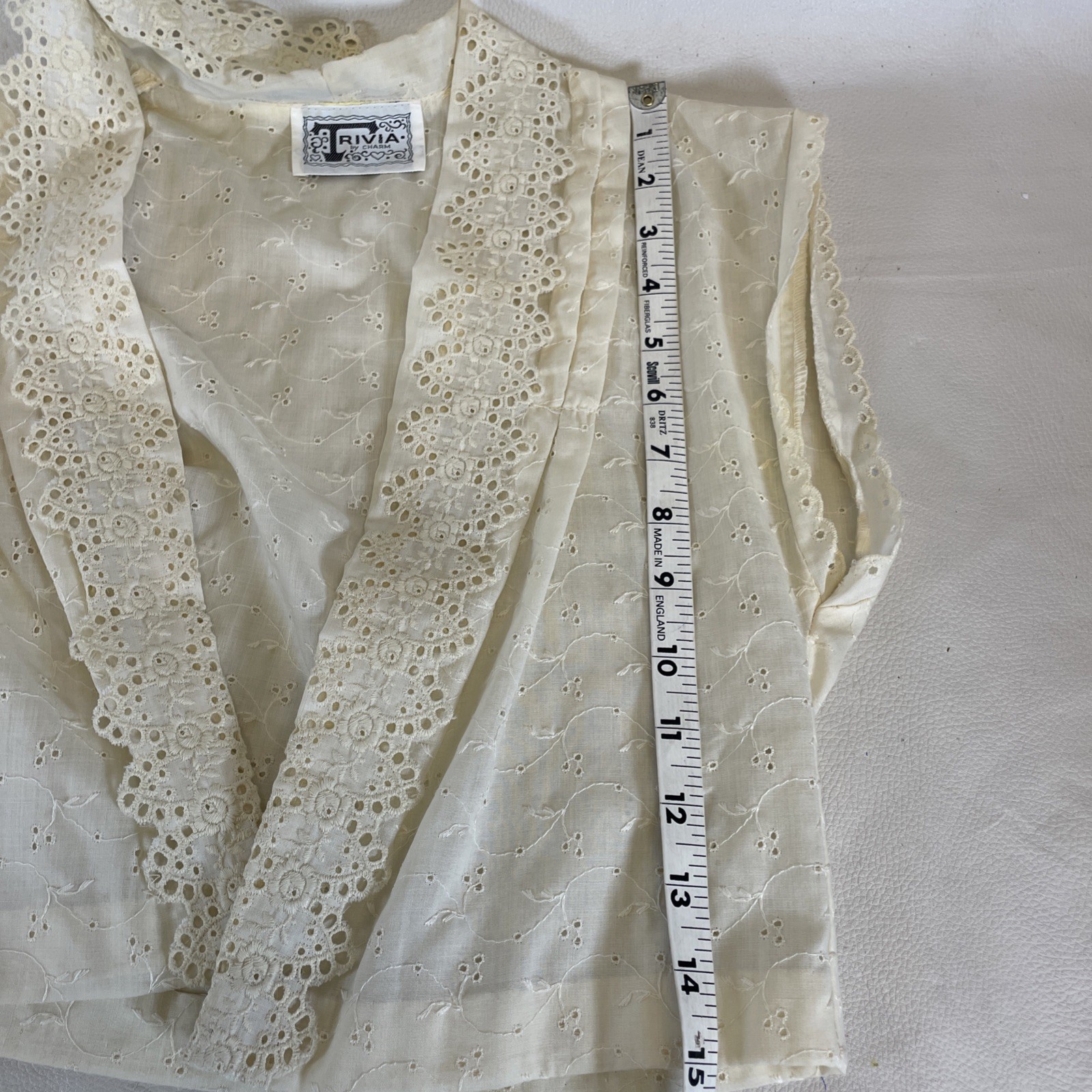 Vtg 70s Trivia By Charm 2 Pc Boho Eyelet Dress & Top Size 5/6 (?) Read-Measure