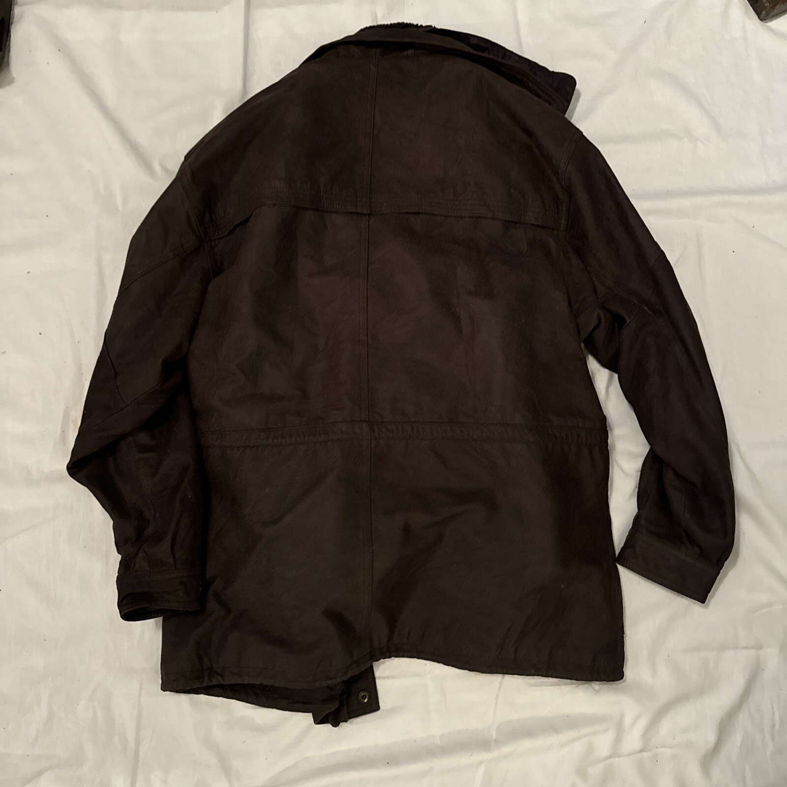 Vintage Italian Leather Coat Womans Lined See Pics For Measurements