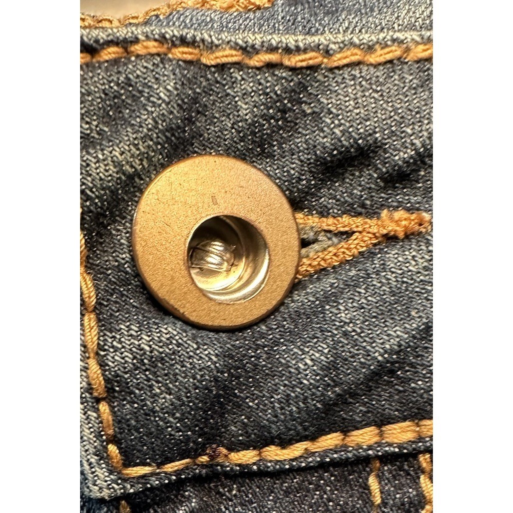 1St Kiss Flare Jeans Women’s Size 7 Blue Stretch Front Pockets Vintage Y2K 90s