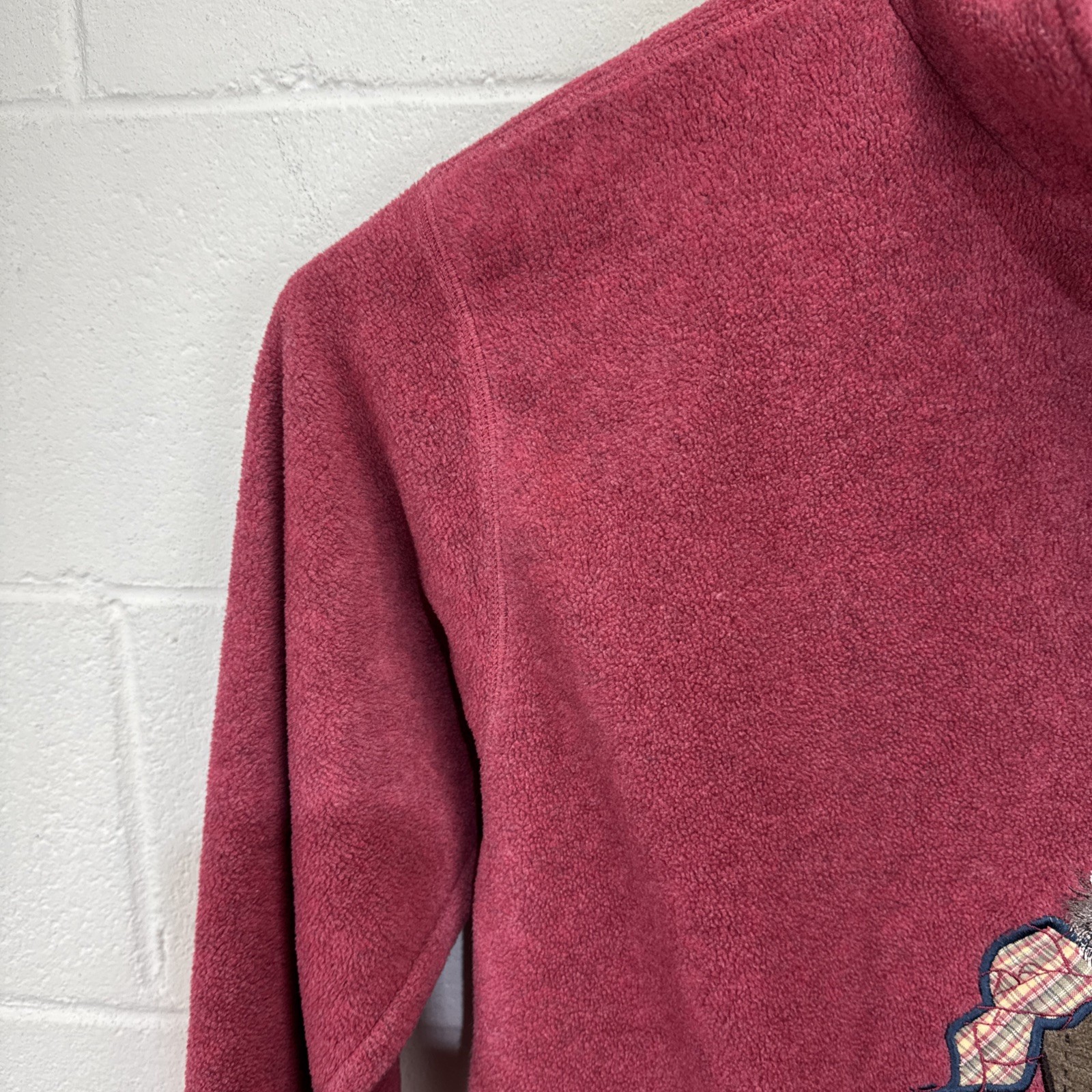 Vintage Northern Reflections 1/4 Zip Pullover Fleece Sweater M Embroidered Cat
