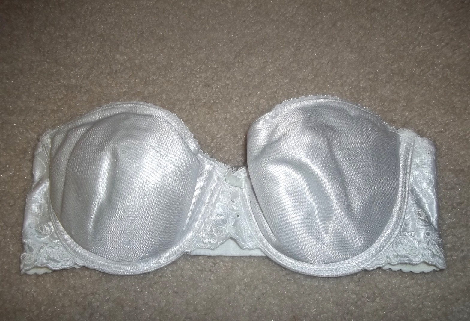 Mint Bali Lilyette Strapless UW Bridal Bra 0846 846 Satin Padded Cups 32C White