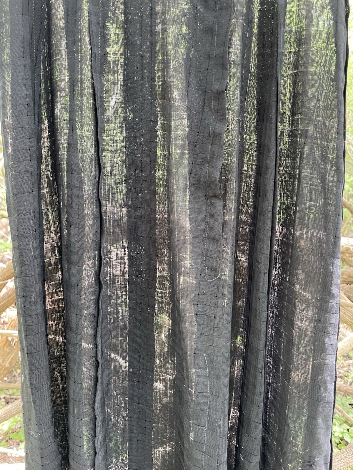 Authentic 1900s Victorian or Edwardian Black mourning dress Lightweight sheer XS