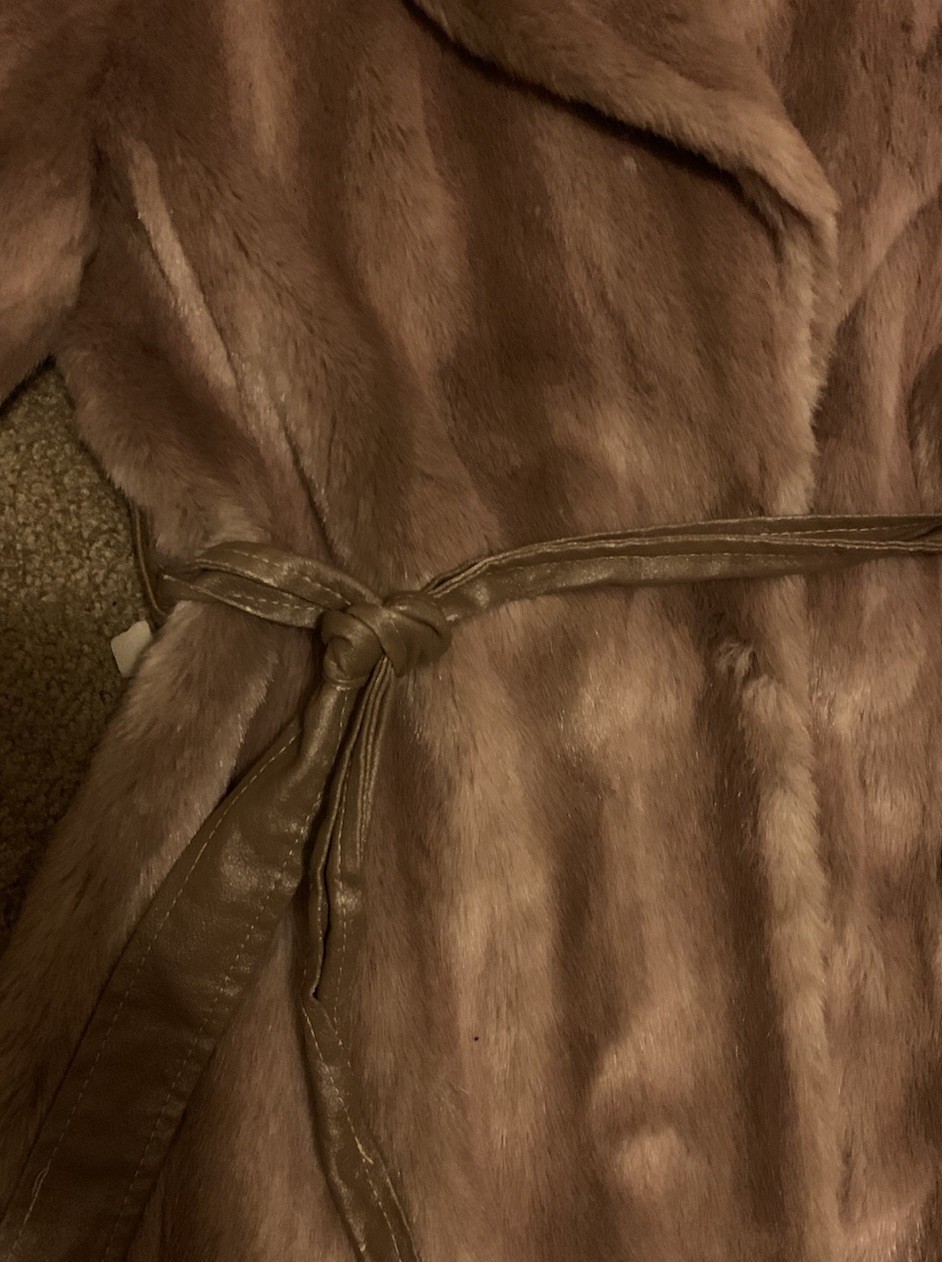 Women’s Vintage Light Brown Genuine Mink Fur Coat Jacket