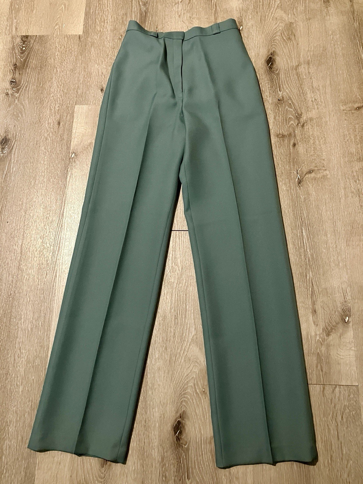 Vintage Bobbie Brooks Womens Pants Size 26×32 ILGWU Sage Green Trousers Business