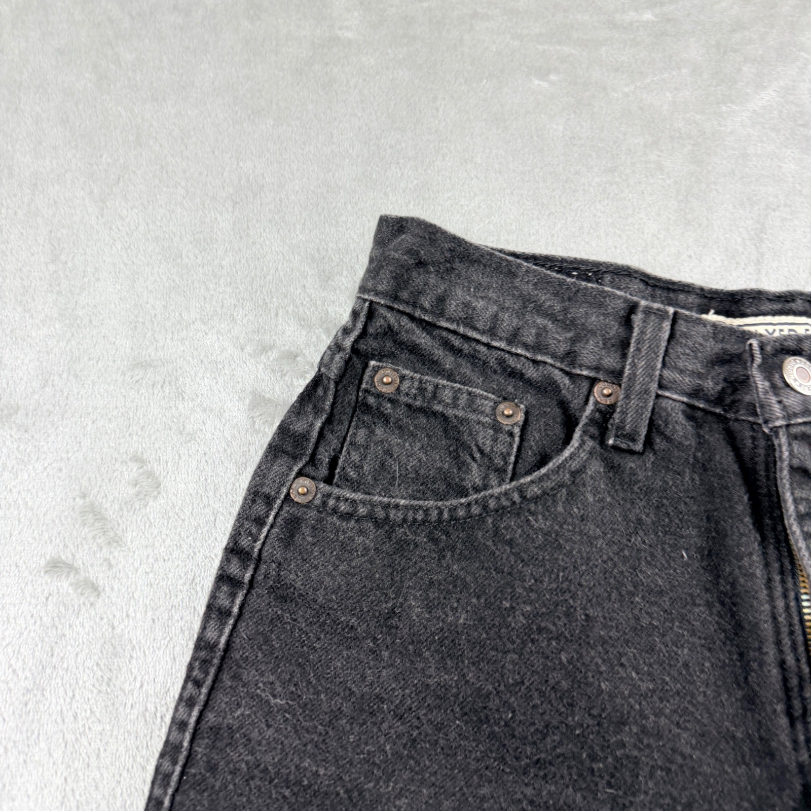 Nuovo County Seat Vintage Black Denim Shorts High Waisted Relaxed Fit Women 5/6