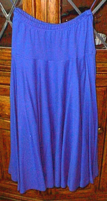 VTG Molto Fino SKIRT Midi Long 100% Cotton Sz S, Yoke at the hips Elastic Waist