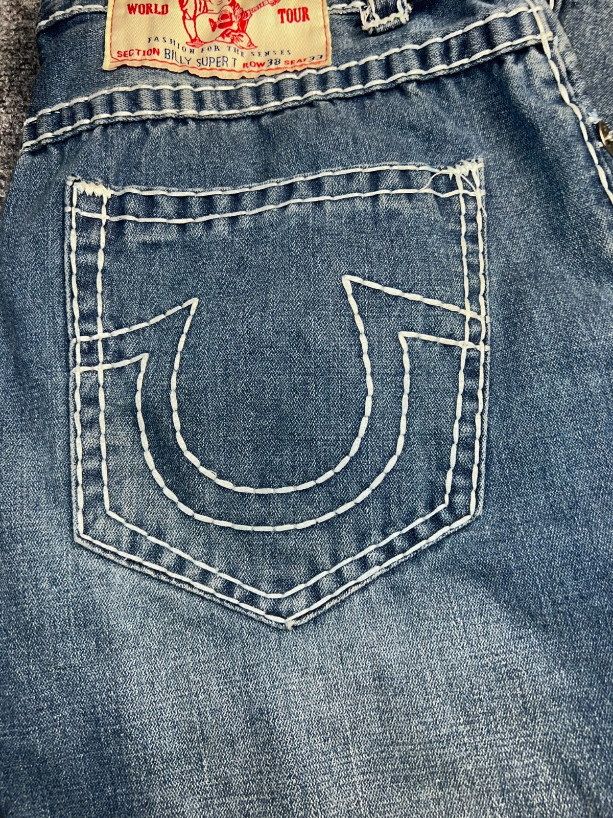 True Religion Billy Super T Jeans Womens 28X30 USA Made Y2K Dark Wash