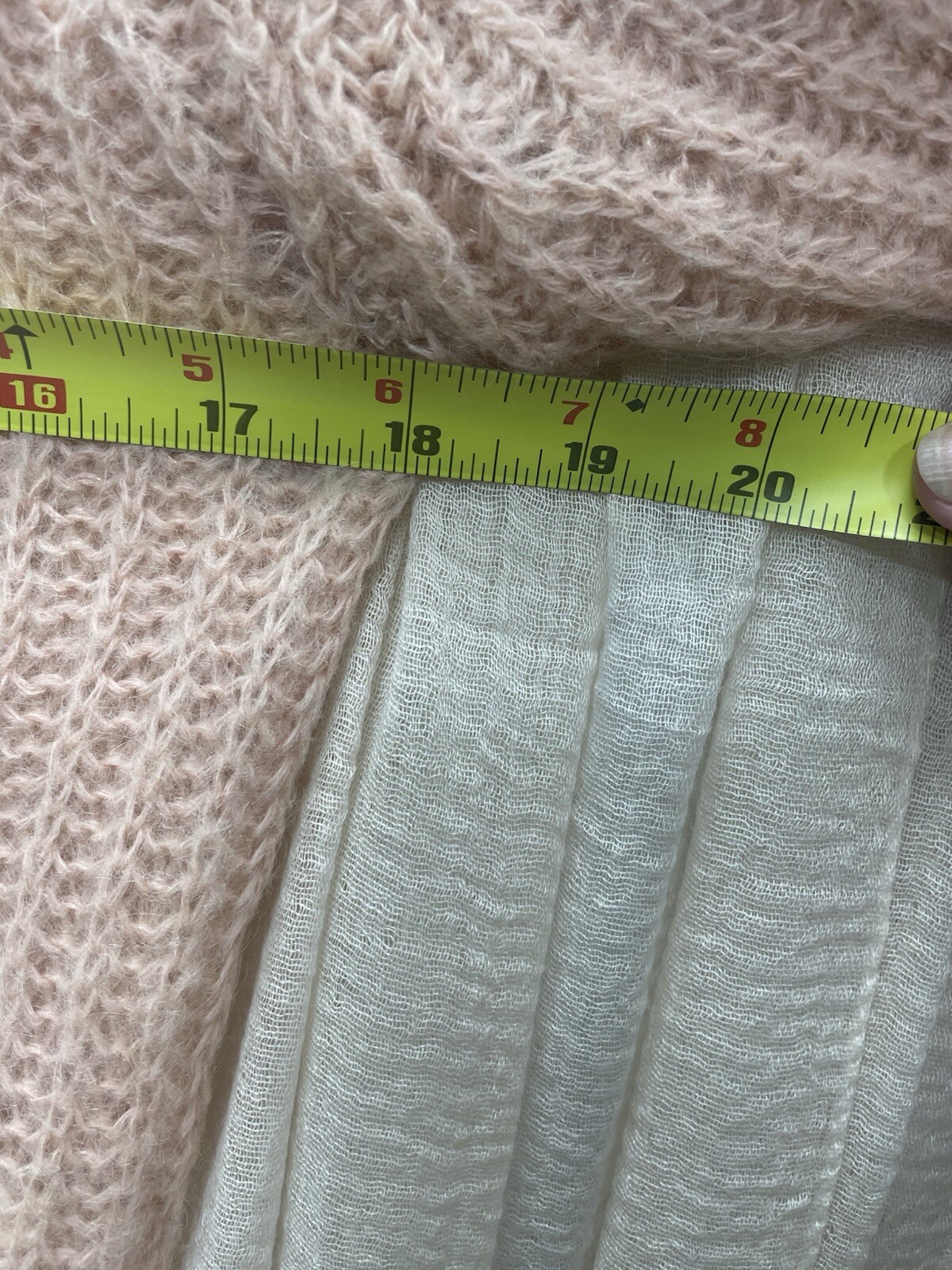 Vintage JH Collectibles Peach Sweater Kid Mohair, Wool, Nylon, Size S