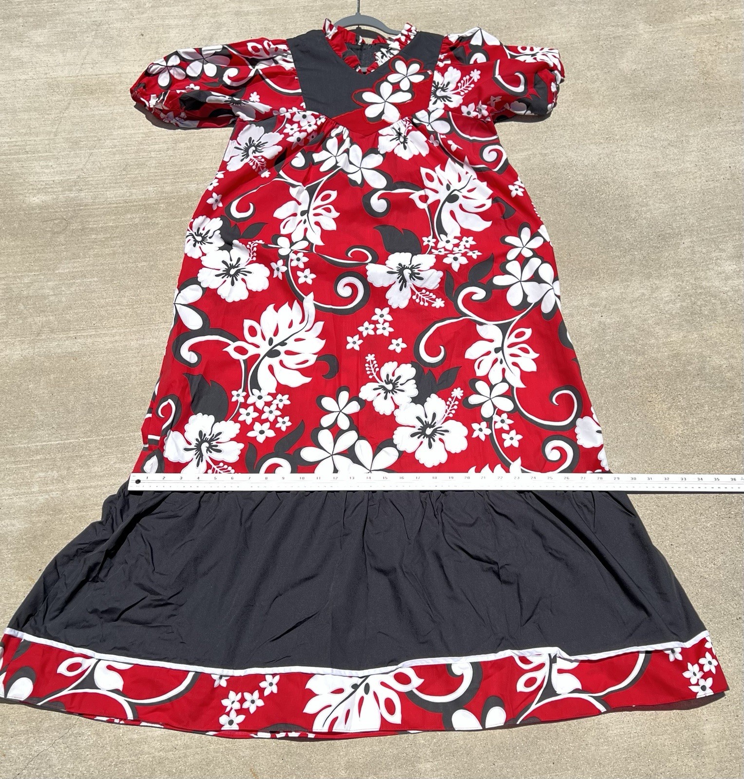Carol Bennett Hawaii Muu Muu Inspired Dress Hawaiian Tiki Aloha L Vintage