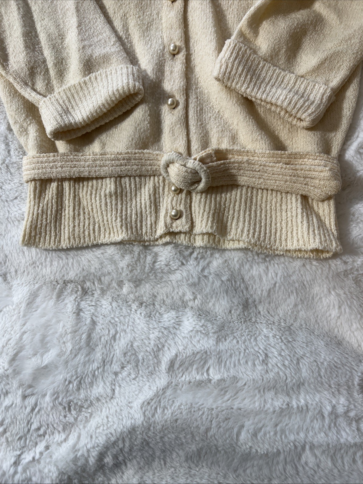 Vtg LOFTIES Lawrence And 100% Chenille Sweater Embellished